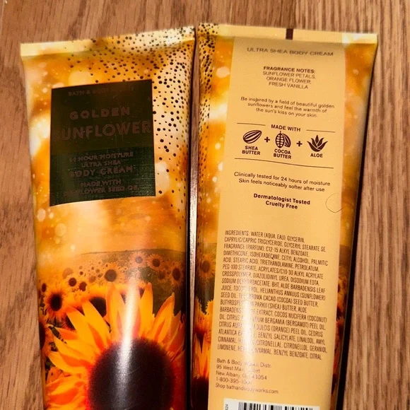 BBW 2pc Golden sunflower Body Creams
